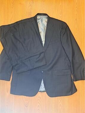 Hart Scaffner Marx REDA Gold Trumpeter Suit 48L 36x31 Gray